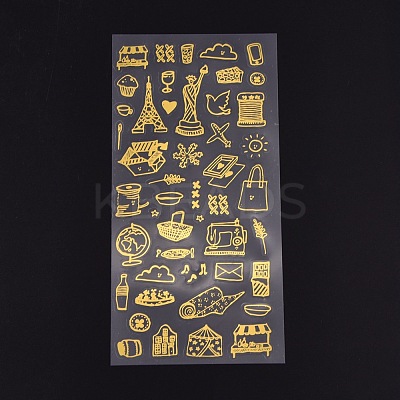 Waterproof Hot Stamping Stickers DIY-K016-A01-1