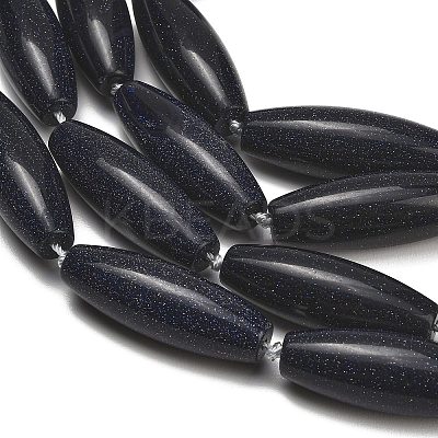 Synthetic Blue Goldstone Beads Strands G-L654-G21-01A-1