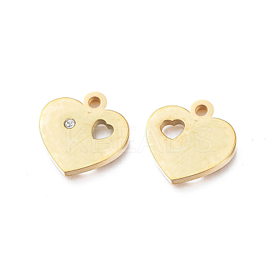 Ion Plating(IP) 304 Stainless Steel Charms STAS-L245-001G-1