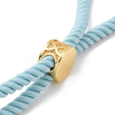 Half Finished Twisted Milan Rope Slider Bracelets FIND-G032-01G-04-1