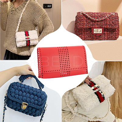 DIY PU Imitation Leather Bag Knitting Set for Purse Making PURS-WH0005-01E-1