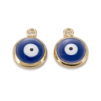 Brass Enamel Charms KK-C223-16G-03-1