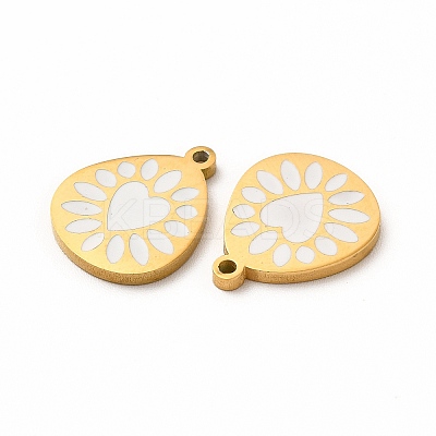 Ion Plating(IP) 304 Stainless Steel Enamel Pendants STAS-F291-04G-03-1