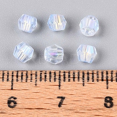 Transparent Spray Painted Glass Beads LS-EGLA-N018-4mm-05-1