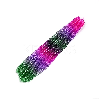 Gradient Color Baking Paint Glass Bead Strands LS-DGLA-A039-T4mm-A09-1