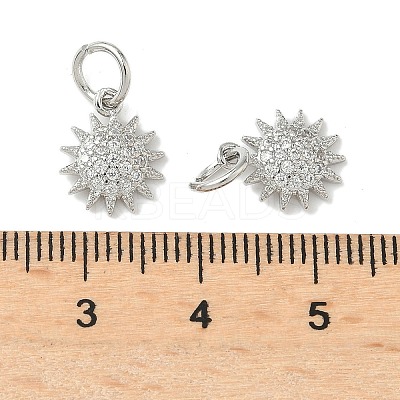 Brass Micro Pave Cubic Zirconia Pendants KK-D386-16P-02-1