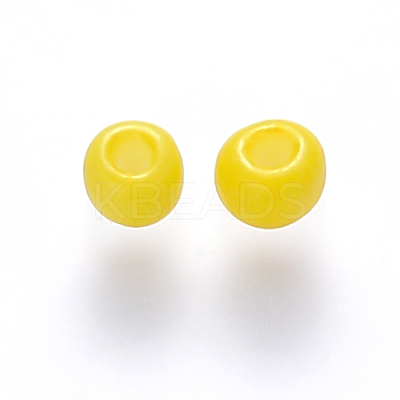 6/0 Baking Paint Glass Round Seed Beads SEED-S036-01C-05-1