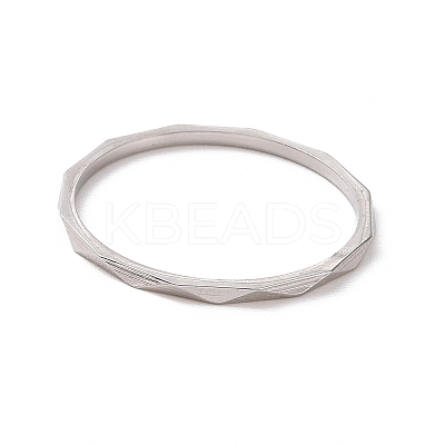 Non-Tarnish 201 Stainless Steel Rhombus Finger Ring for Women RJEW-I089-52P-1