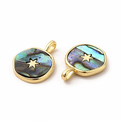 Eco-Friendly Rack Plating Brass Pendants KK-F851-10G-1