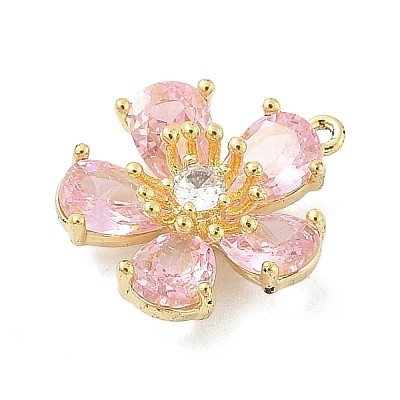 Brass Micro Pave Cubic Zirconia Pendants KK-S514-02C-G-1