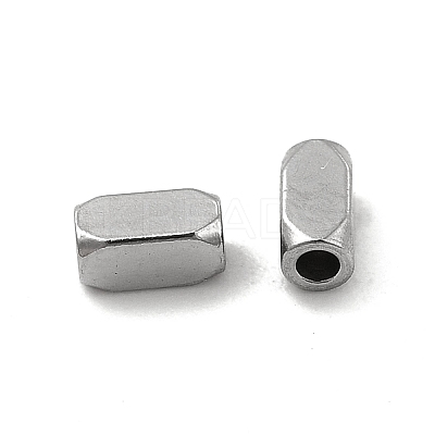 Non-Tarnish 304 Stainless Steel Cuboid Beads STAS-P319-10P-1
