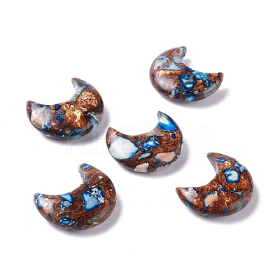 Assembled Synthetic Bronzite and Imperial Jasper Cabochons G-K317-B06-1