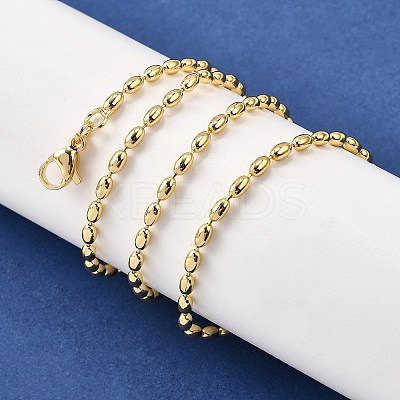 2.5MM Brass Oval Link Chain Necklaces X-NJEW-M108-20G-1