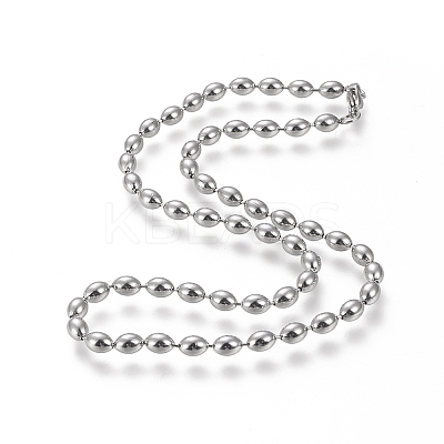 Non-Tarnish 304 Stainless Steel Beaded Necklaces NJEW-I238-05A-1