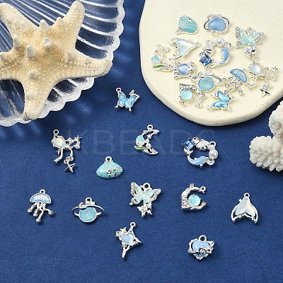 Alloy Rhinestone & Enamel Pendants FIND-YW0007-33-1