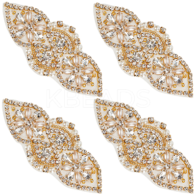 Alloy Glass Rhinestone Cloth Cabochons DIY-WH0265-46G-1