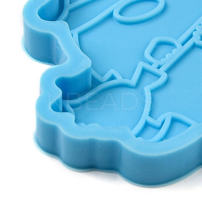 Halloween Gnome/Dwarf DIY Pendant Silicone Molds X-DIY-F142-01-1