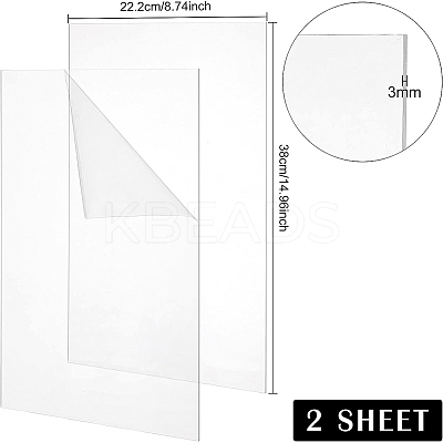 Transparent Acrylic Plates DIY-WH0016-54A-1