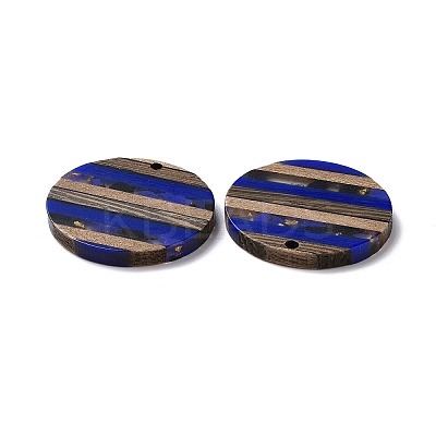 Transparent Resin & Walnut Wood Pendants RESI-TAC0017-68A-04-1