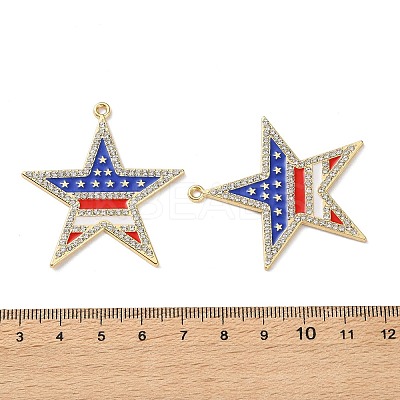 Independence Day Alloy Enamel Pendants ENAM-I069-01G-05-1