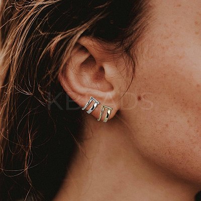 925 Sterling Silver Cuff Earrings JE1063B-1