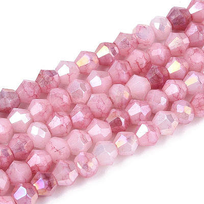 Ombre Effect Dyed Glass Beads Strands X-GLAA-T025-4mm-09B-1