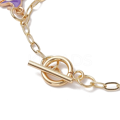 Witch & Ghost Alloy Enamel Charm Bracelets BJEW-JB10703-1