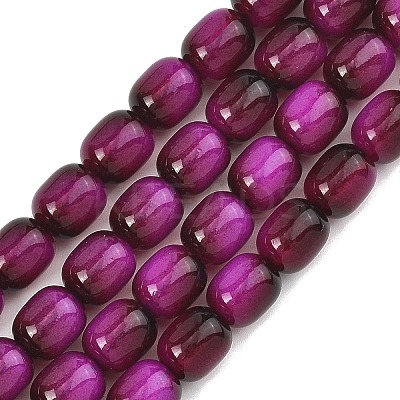 Imitation Tiger Eye Glass Beads Strands X-GLAA-H040-02D-1