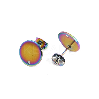 Ion Plating(IP) 304 Stainless Steel Stud Earring Findings STAS-P198-25-12mm-M-1