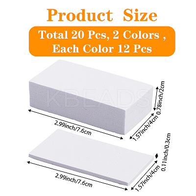 20Pcs 2 Styles EVA Crash Pad AJEW-CN0004-84C-1