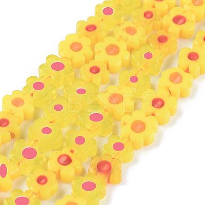 Handmade Millefiori Glass Bead Strands LAMP-J035-4mm-06-1