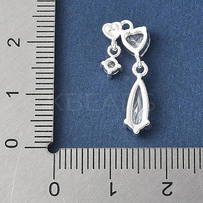 Brass Micro Pave Cubic Zirconia Pendants KK-A253-06S-02-1
