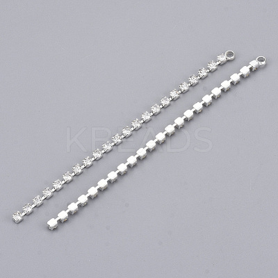 Brass Rhinestone Cup Chains Tassel Big Pendants KK-R129-10S-1