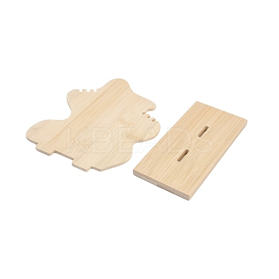 3-Slot Wood Necklace Organizer Display Stands ODIS-H006-02-1