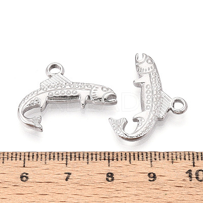 304 Stainless Steel Shark Pendants STAS-T069-12P-1