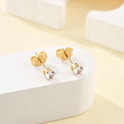 304 Stainless Steel Stud Earrings EJEW-I229-03G-A-1