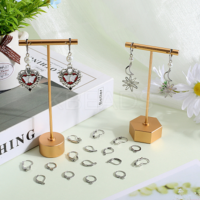 60Pcs 3 Styles 304 Stainless Steel Leverback Earring Findings STAS-SC0008-14-1