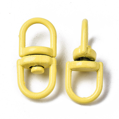 Spray Painted Alloy Double Eye Swivel Clasps PALLOY-YW0001-25-NR-1