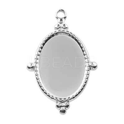 Non-Tarnish 304 Stainless Steel Pendant Cabochon Setting PW-WGAAEF3-01-1