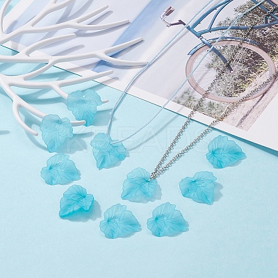 Autumn Theme Transparent Frosted Acrylic Pendants X-PAF002Y-27-1