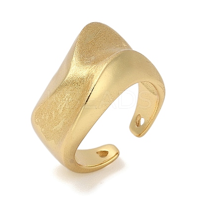 Rack Plating Brass Cuff Finger Rings for Women RJEW-C114-13C-G-1