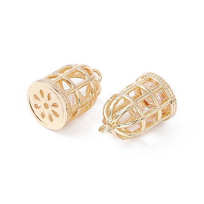 Brass Micro Pave Cubic Zirconia Pendants ZIRC-P100-01G-1