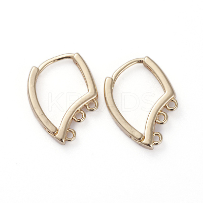 Brass Huggie Hoop Earring Findings LS-KK-K379-04G-1