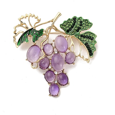 Resin Rhinestone Brooch LS-JEWB-K027-09G-1