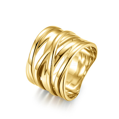 Cross 304 Stainless Steel Finger Rings FS-WG16BAC-07-1