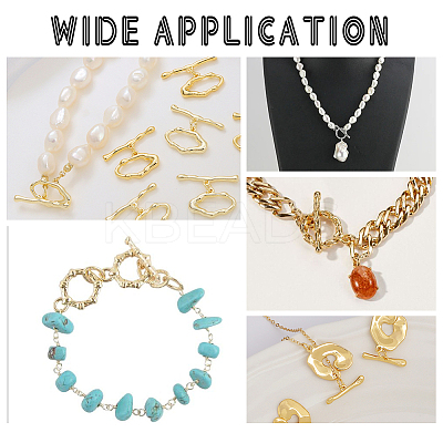 12 Sets 2 Colors Brass Toggle Clasps KK-AR0003-11-1
