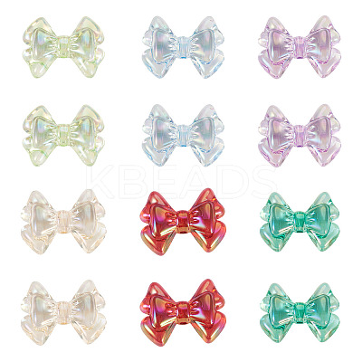 20Pcs UV Plating Transparent Acrylic Beads MACR-TA0002-36-1