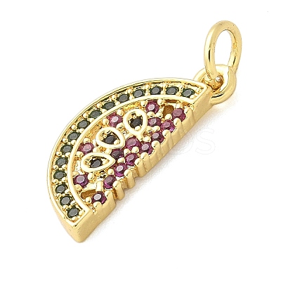 Brass Micro Pave Cubic Zirconia Pendants KK-S511-03G-G-1
