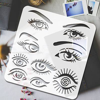 PET Hollow Out Drawing Painting Stencils DIY-WH0391-0368-1