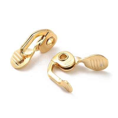 Brass Clip-on Earring Findings LS-KK-F907-09G-1